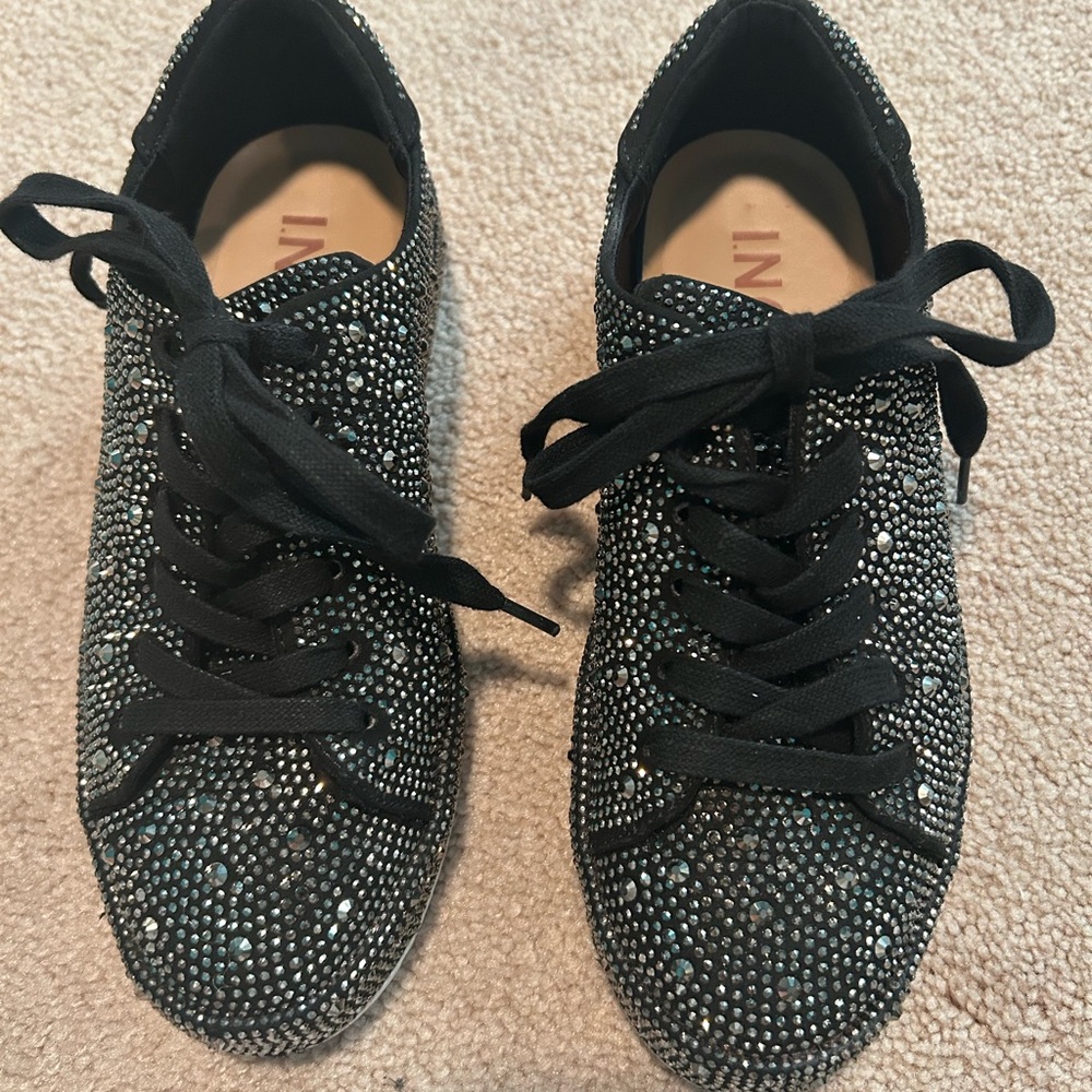Black Rhinestone Sneakers